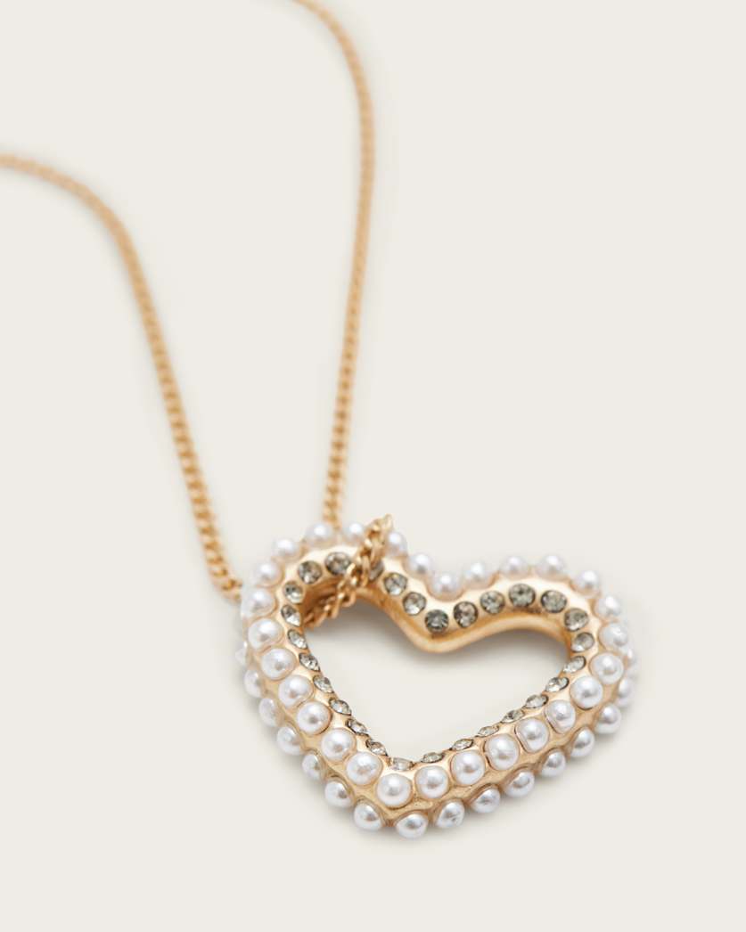 Vida Beaded Heart Pendant Necklace
