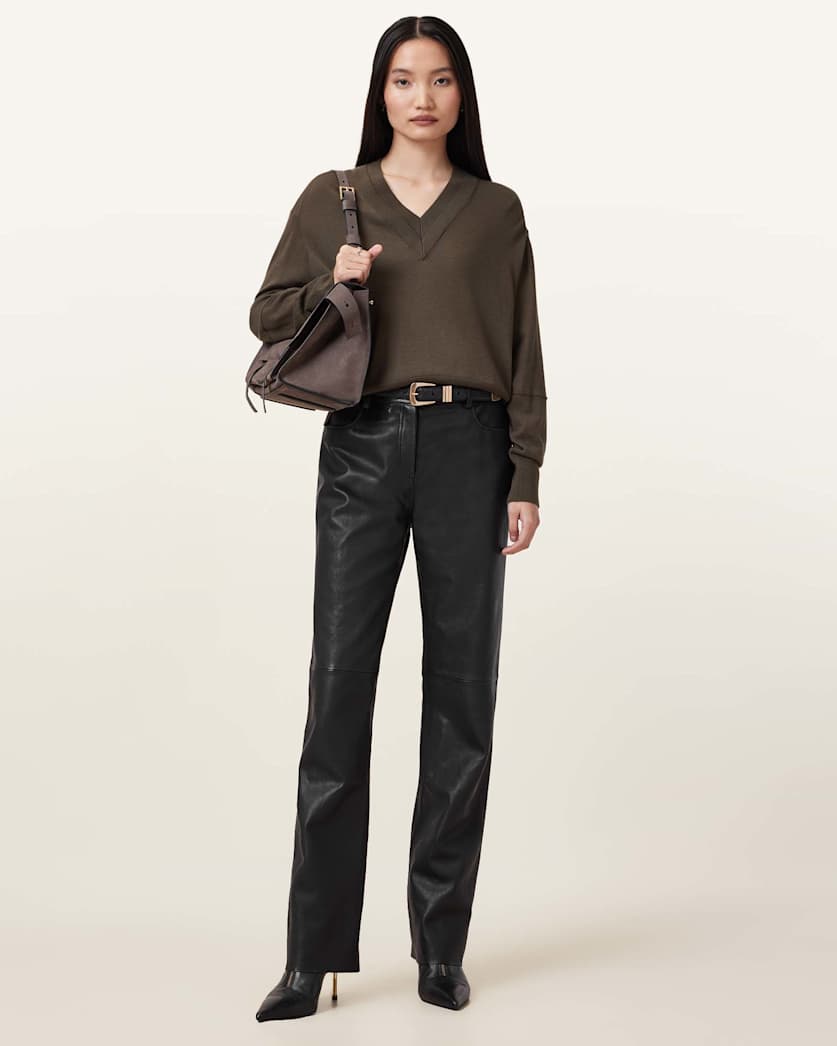 Julieana V Neck Wool Jumper